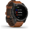Часы GARMIN EPIX (2ND GENERATION) SAPPHIRE BLACK TITANIUM WITH CHESTNUT LEATHER STRAP 47 мм 11165