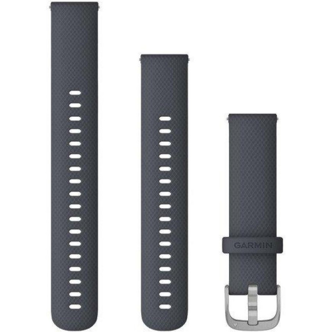Ремешок сменный для GARMIN VIVOACTIVE 4, 18MM BAND, BLACK/GUNMETAL 010-12932-01