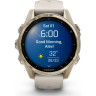 Смарт-часы GARMIN FENIX 8 – 43 мм, AMOLED Sapphire, золотистые с силиконовым ремешком цвета туманный серый/темный песчаник 010-02903-11