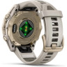 Смарт-часы GARMIN FENIX 8 – 43 мм, AMOLED Sapphire, золотистые с силиконовым ремешком цвета туманный серый/темный песчаник 010-02903-11